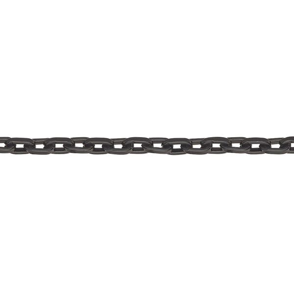Chain, anodized aluminum, black, 3.1mm square cable. Sold per pkg of 5 feet. image number 0