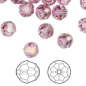 Bead 144pk dark rose, Crystal Passions® 8mm round 5000