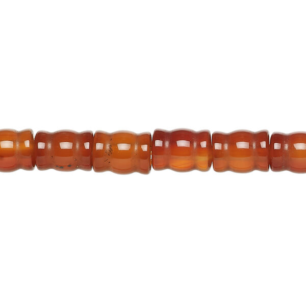 Red-brown agate 1pkg1, vase bead, 15 inch 8x6mm-9x7mm image number 0