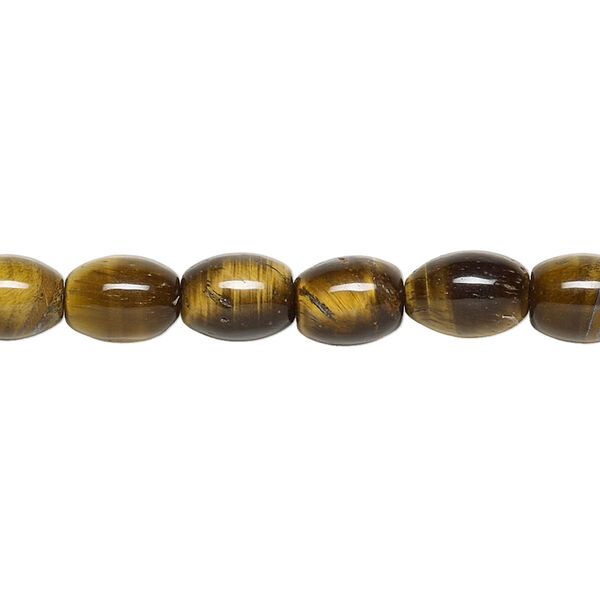 Tigereye 1pkg1, oval bead natural B grade, 15.5-16 inch 8x6mm image number 0