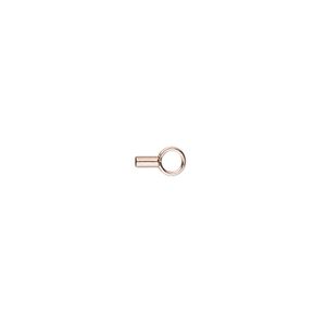 Crimp, 14Kt rose gold-filled, 3x1.5mm round tube with loop, 0.9mm inside diameter. Sold individually.