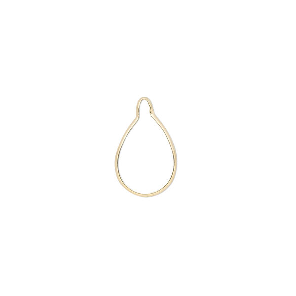 Drop, Wrap-Tite®, 14Kt gold, 12x8mm pear setting. Sold individually. image number 0