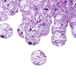 Bead 288pk violet, Swarovski® 8mm round 5000