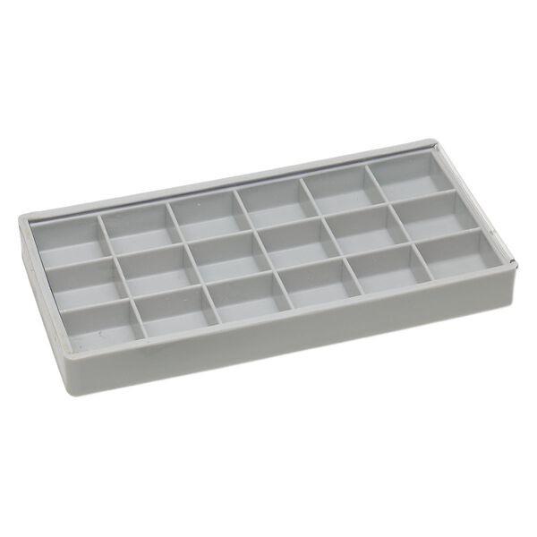 Storage box, 18-compartment, 7-1/2 inches long by 3-3/4 inches wide by 7/8 inch deep, sold individually. image number 1