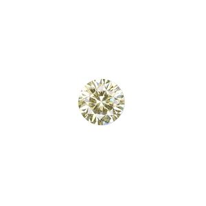 Gem, cubic zirconia, peridot green, 10mm faceted round, Mohs hardness 8-1/2. Sold individually.