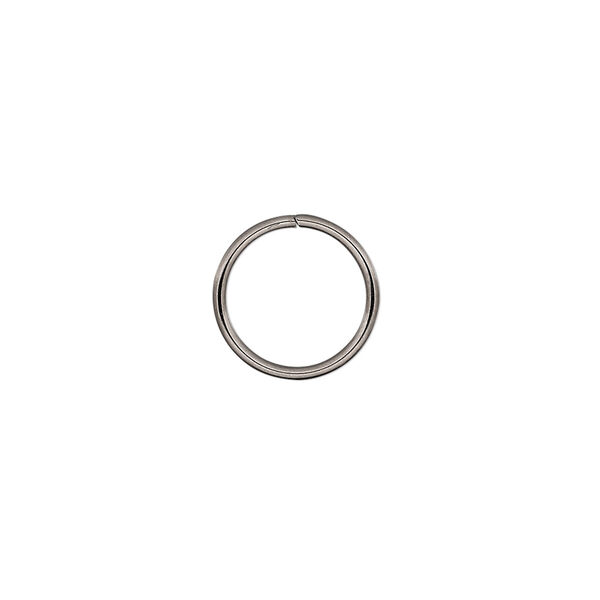 Jump ring, stainless steel, 12mm round, 10mm inside diameter, 18 gauge. Sold per pkg of 500. image number 0