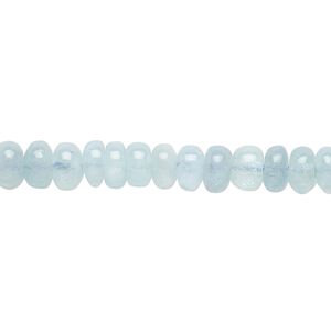 Aquamarine 1pkg1, rondelle bead 8 inch 6x3.5mm