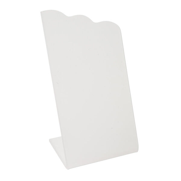 Display, earring, acrylic, frosted white, 4-7/8 x 2-1/4 x 2-1/2 inches. Sold individually. image number 0