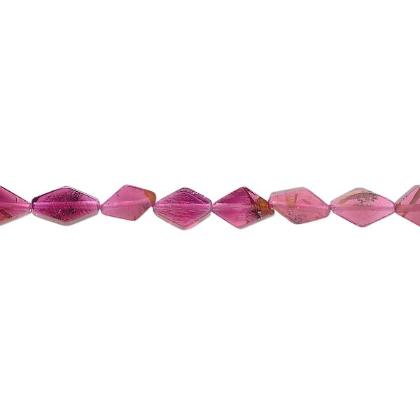 Rhodolite garnet 1pkg1, hand-cut flat diamond bead 15.5-16 inch 5x3mm-9x5mm image number 0