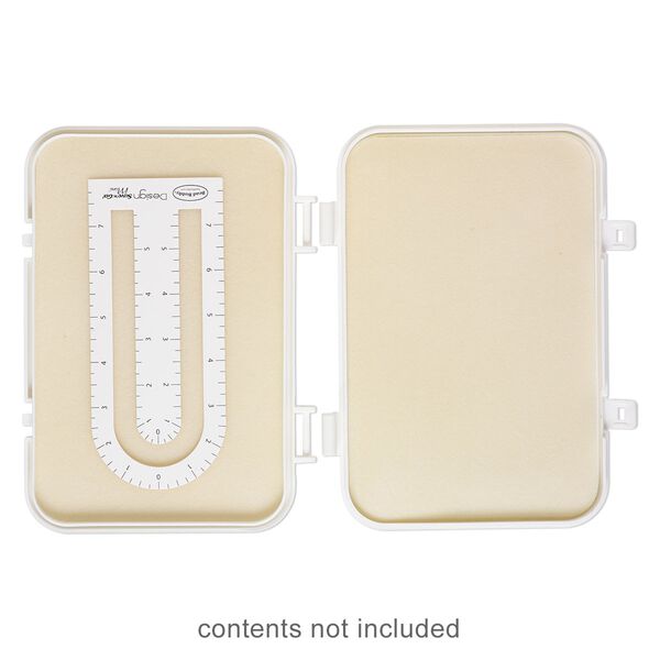 Organizer, The Bead Buddy® Save 'n Go! Mini®, plastic / paper / foam, white / black / tan, 9 x 6-1/2 x 3/4 inches. Sold individually. image number 0