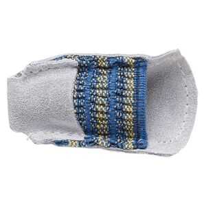 Thumb guard, split leather and elastic, multicolored, medium with closed tip. Sold individually.