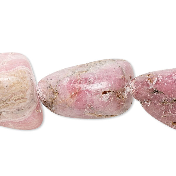 Bead, rhodochrosite (natural), large nugget, Mohs hardness 3-1/2 to 4-1/2. Sold per 15" to 16" strand. image number 0