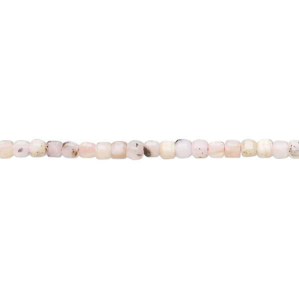 Bead pink opal 1pk 2mm faceted cube C grade 15.5-16 inch image number 0