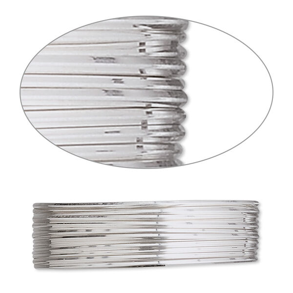 Wire, stainless steel, soft, square, 21 gauge. Sold per pkg of 4.5 meters. image number 0