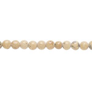 Grain stone 1pkg1, round bead natural, 15.5 inch 4-5mm