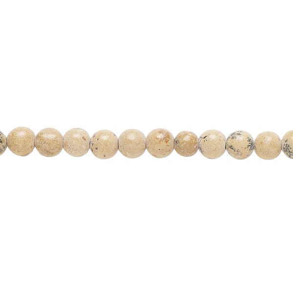 Grain stone 1pkg1, round bead natural, 15.5 inch 4-5mm image number 0