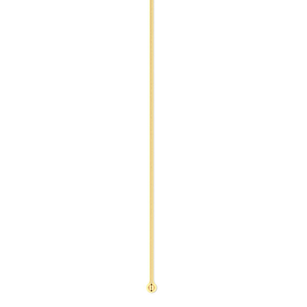 Head pin, gold-plated brass, 2 inches with 1.5mm ball, 23 gauge. Sold per pkg of 100. image number 0