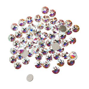 Flat back 1440pk crystal AB foil back, Crystal Passions® 3-3.2mm rose round SS12 2088