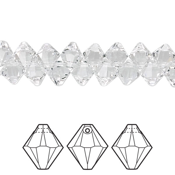 Drop 12pk crystal, Crystal Passions® 6mm pendant bicone 6328 image number 0