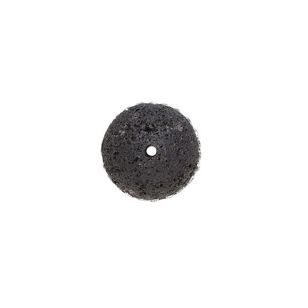 Lava rock / crystal 1pkg1, round bead natural 14mm image number 1