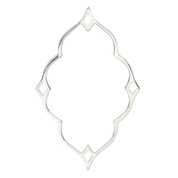 Focal, Amoracast®, sterling silver, 38x24mm nimbus marquise. Sold individually. image number 0