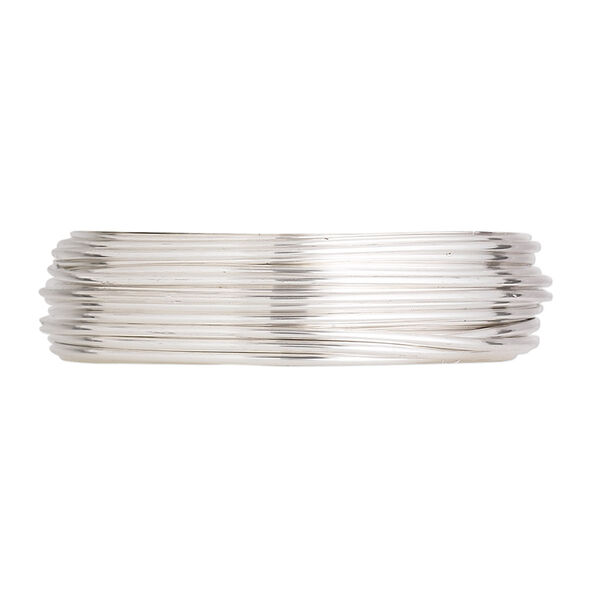 Wire, Argentium® silver, half-hard, round, 20 gauge. Sold per pkg of 5 feet. image number 0