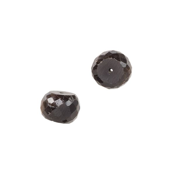 Golden sheen sapphire 1pkg2, hand-cut faceted rondelle bead natural 9x6mm-12x8mm image number 0
