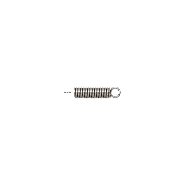 Cord coil, glue-in, stainless steel, 11x3mm with loop, 2mm inside diameter. Sold per pkg of 20. image number 0