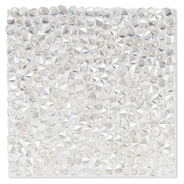 Iron-on transfer 1pk crystal silver shade, Crystal Passions® 40mm square 72003 image number 0