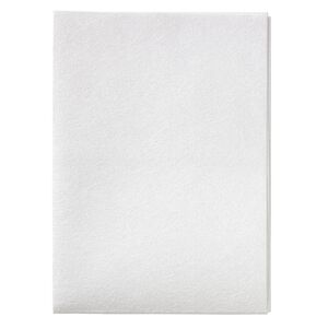 Polishing cloth, polyester and polyamide, white, 13-1/2 x 10-inch rectangle. Sold per pkg of 3.