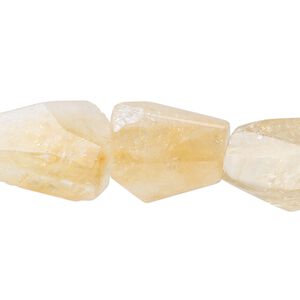 Citrine 1pkg1, faceted nugget bead 15.5-16 inch medium