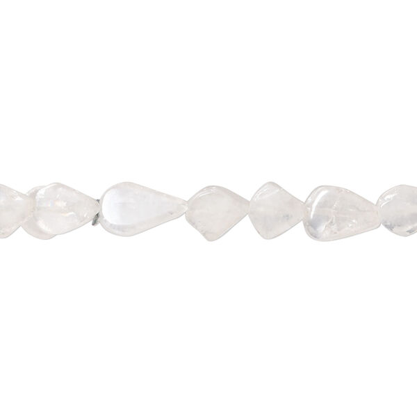 Rainbow moonstone 1pkg1, hand-cut luster teardrop bead, 13 inch 5x4mm-10x6mm image number 0
