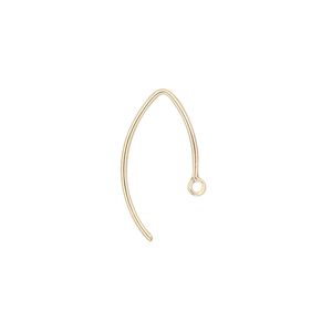 Ear wire 1pkg2 14Kt gold-filled, 16mm marquise / closed loop, 20 gauge 1 pair