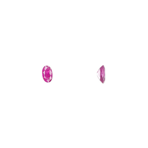 Gem, ruby (heated), 5x3mm faceted oval, A grade, Mohs hardness 9. Sold individually. image number 0