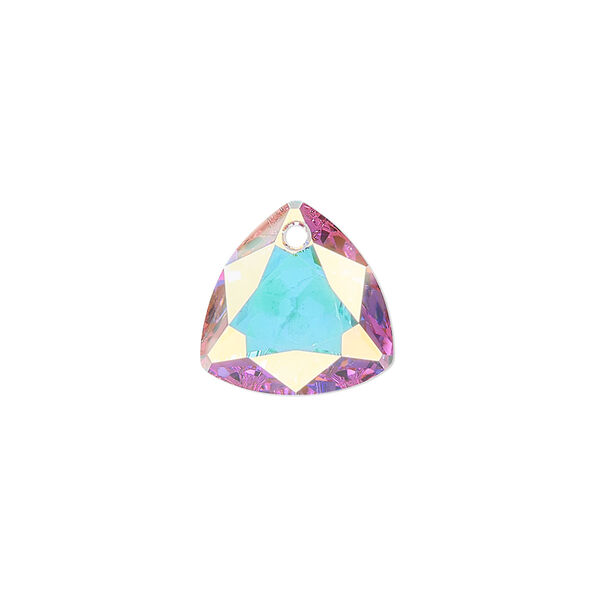 Drop 24pk crystal AB, Swarovski® 14.5mm pendant trilliant cut 6434 image number 0