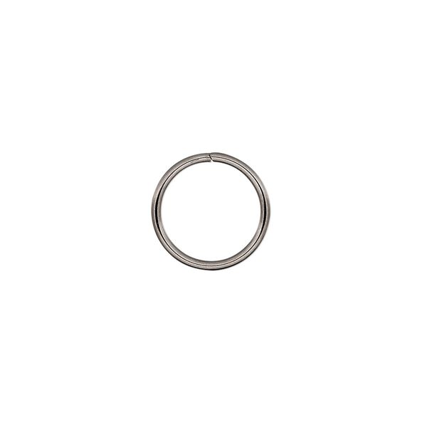 Jump ring, stainless steel, 12mm round, 10mm inside diameter, 18 gauge. Sold per pkg of 500. image number 0