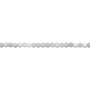 Aquamarine 1pkg1, hand-cut faceted round bead 13 inch 2mm