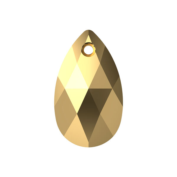 Drop 1pkg96 crystal aurum, Swarovski®, 22mm pendant faceted pear 6106 image number 0