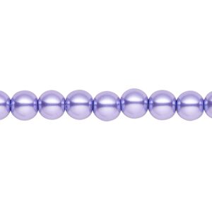 Pearl 2pk violet, Celestial Crystal® 6mm round 15.5-16 inch
