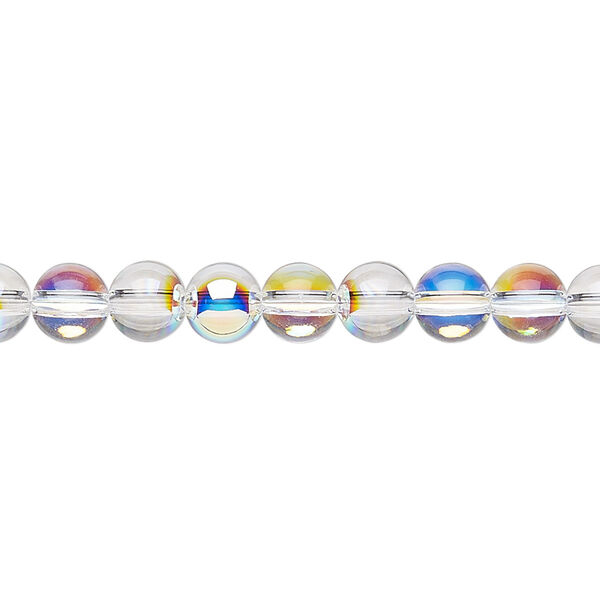 Bead 18pk crystal AB, Crystal Passions® 6mm globe 5028/4 image number 0