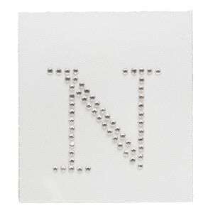 Iron-on transfer 1pk crystal clear, Preciosa Czech crystal 36x33.5mm "N"