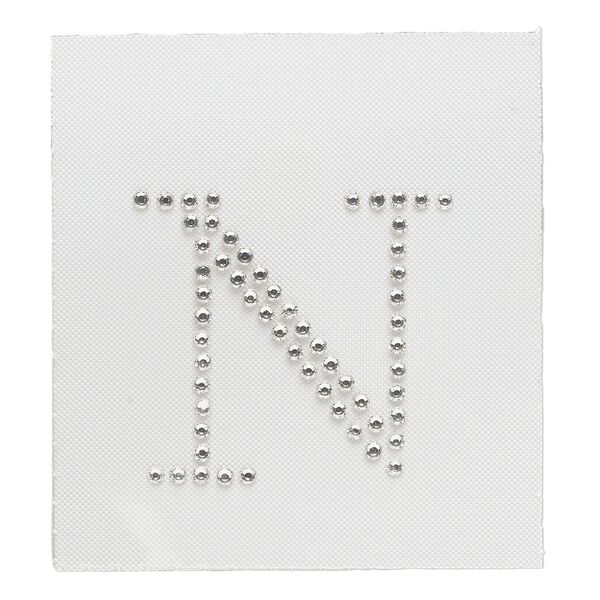 Iron-on transfer 1pk crystal clear, Preciosa Czech crystal 36x33.5mm "N" image number 0