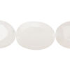 Snow quartz 1pkg1, faceted puffed oval bead natural, 15 inch 25x18mm image number 0