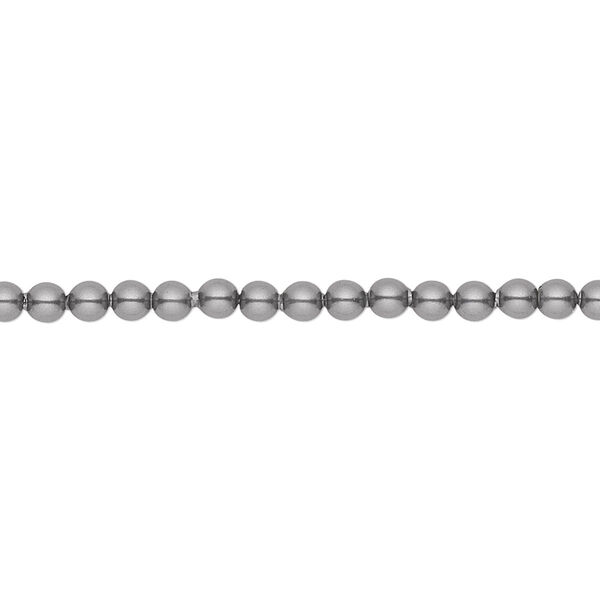 Pearl 100pk dark grey, Crystal Passions® 3mm round 5810 image number 0