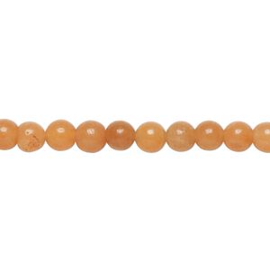 Red aventurine 1pkg1, round bead natural 15.5-16 inch 5mm