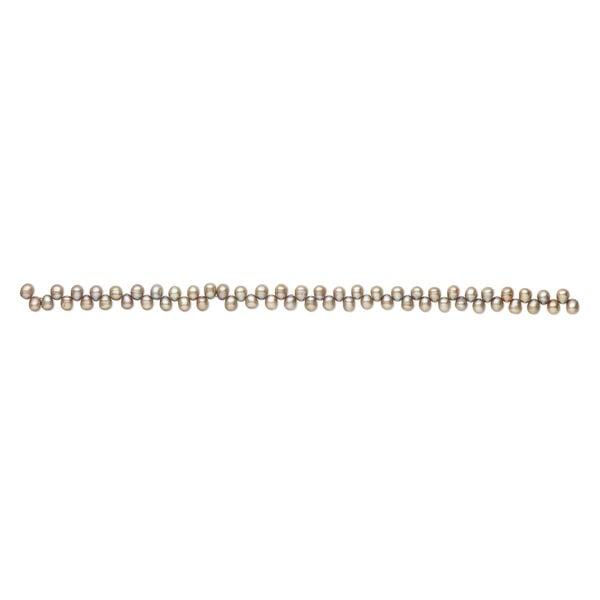 Freshwater pearl 1pkg1, top-drilled rice, 15.5-16 inch pewter 6x5mm-8x5mm cultured image number 1