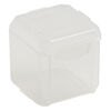 Organizer, Dot Box™, plastic, clear, 1-1/4 x 1-1/4 x 1-1/4 inch square with pop-up lid. Sold per pkg of 4. image number 2