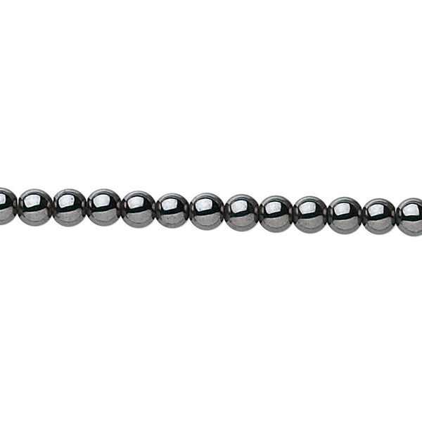 Bead, Hemalyke™ (man-made), 4mm round. Sold per 15-1/2" to 16" strand. image number 0