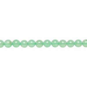 Chrysoprase 1pkg1, round bead natural 15 inch 4mm