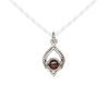 Garnet / sterling silver 1pkg1, antiqued marquise drop natural 13.5x9mm image number 0